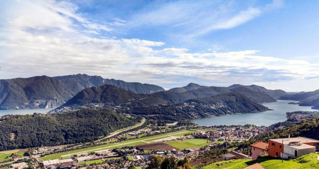 The View Cademario Lake Lugano Apartment With Private Parking & Self Check-In Exterior foto